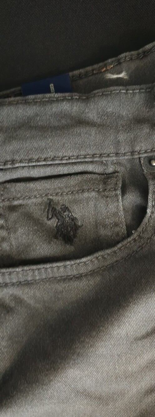 U.S. Polo Assn. Slim Boys Gray Jeans with Embroidered Logo